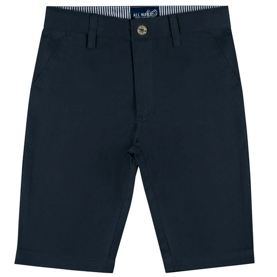 Buyless Fashion Boys Shorts Pants Flat Front Cotton Casual Straight Cut - 18S1624-S-NVY-18M