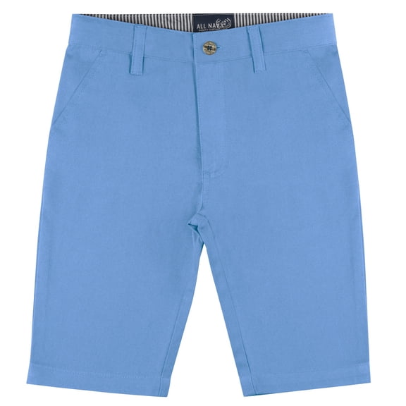 Buyless Fashion Boys Shorts Pants Flat Front Cotton Casual Straight Cut - 18S1624-S-SBL-6