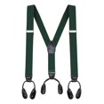 thumbnail image 1 of Buyless Fashion Button End Suspenders for Men - 48" Adjustable Straps 1 1/4" - Y Shape - 5113-Hunter-Green, 1 of 7