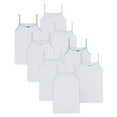 thumbnail image 1 of Buyless Fashion Girls Tank Tops - Sleeveless Cami Tanks Cotton Undershirts for Dance Gymnastics, Kids & Toddler Size (8 Pack), 1 of 7