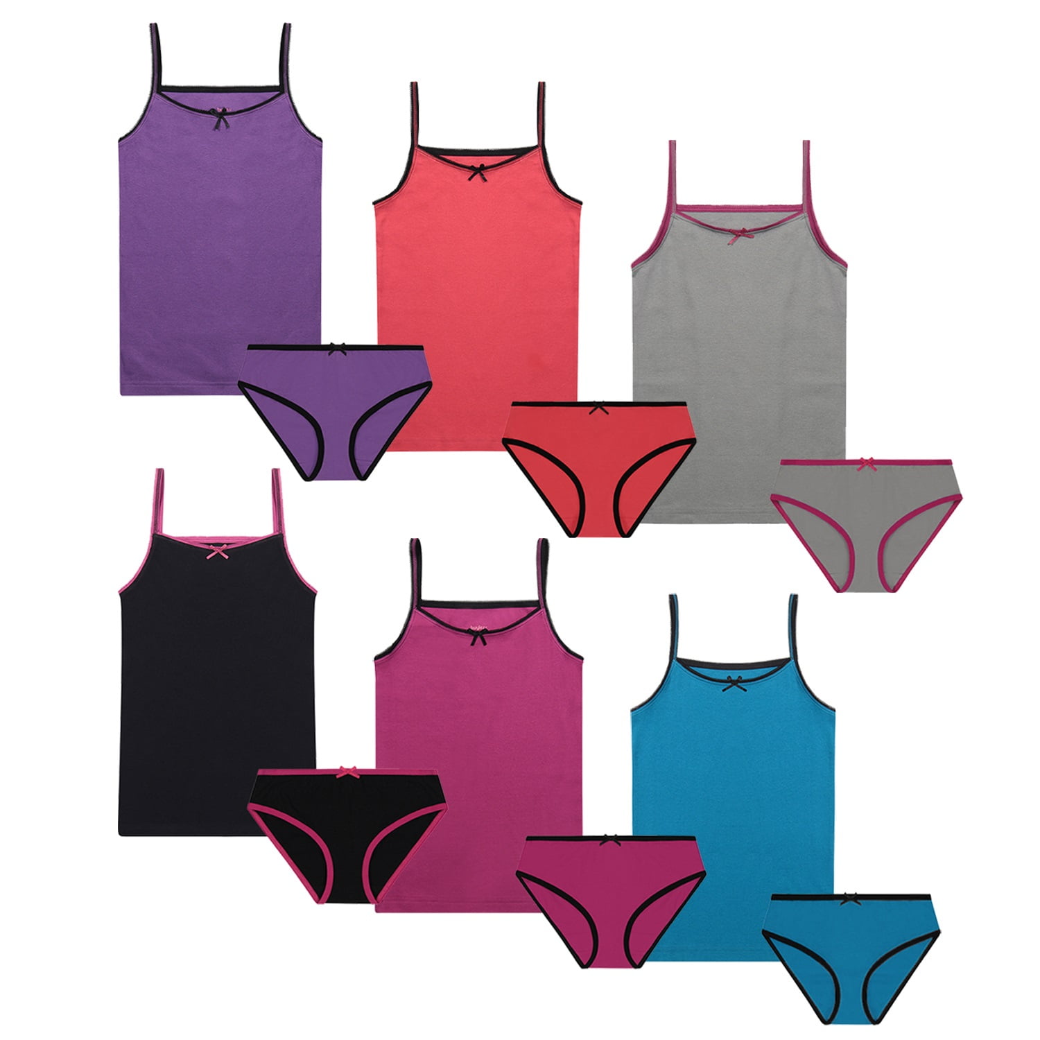 Buyless Fashion Girls Underwear Set - Tagless Cami Tank Matching 