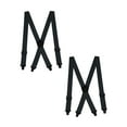 thumbnail image 1 of Buyless Fashion Heavy Duty 2 Pack Suspenders for Men - 48" Adjustable Straps 1 1/2" - X Back with Black Plastic Clips - 5147-2-Gray, 1 of 7