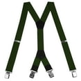 thumbnail image 1 of Buyless Fashion Heavy Duty Textured Suspenders for Men - 48" Adjustable Straps 1 1/2" - Y Shape - 5148-Olive, 1 of 7