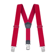 thumbnail image 1 of Buyless Fashion Heavy Duty Textured Suspenders for Men - 48" Adjustable Straps 1 1/2" - Y Shape - 5117-Red, 1 of 6