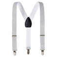 thumbnail image 1 of Buyless Fashion Kids And Baby Adjustable Elastic Solid Color 1 inch Suspenders - White Black Polka Dots - Size 30, 1 of 4