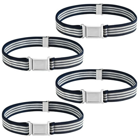 Buyless Fashion Kids Boys Toddler Adjustable Elastic Belt With Magnetic Buckle - 4 Pack