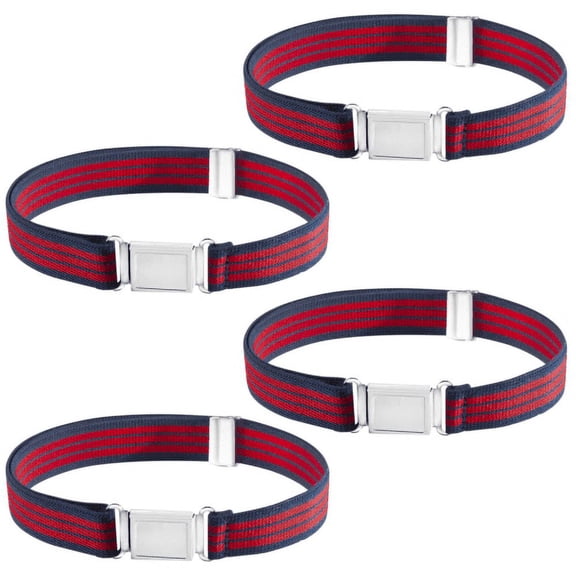 Buyless Fashion Kids Boys Toddler Adjustable Elastic Belt With Magnetic Buckle - 4 Pack