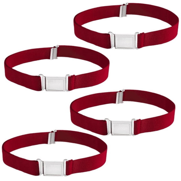 Buyless Fashion Kids Boys Toddler Adjustable Elastic Belt With Magnetic Buckle - 4 Pack