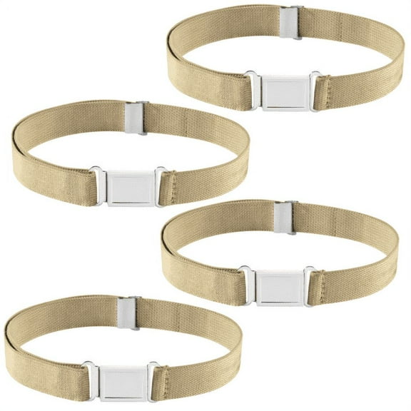 Buyless Fashion Kids Boys Toddler Adjustable Elastic Belt With Magnetic Buckle - 4 Pack