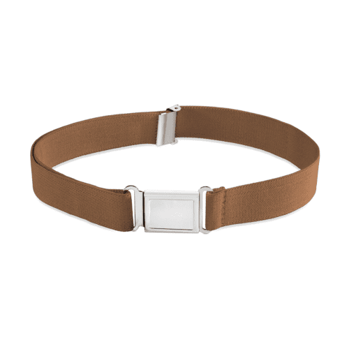 Buyless Fashion Kids Boys Toddler Adjustable Elastic Dress Stretch Belt with Flat Magnetic Buckle - 5099-Camel
