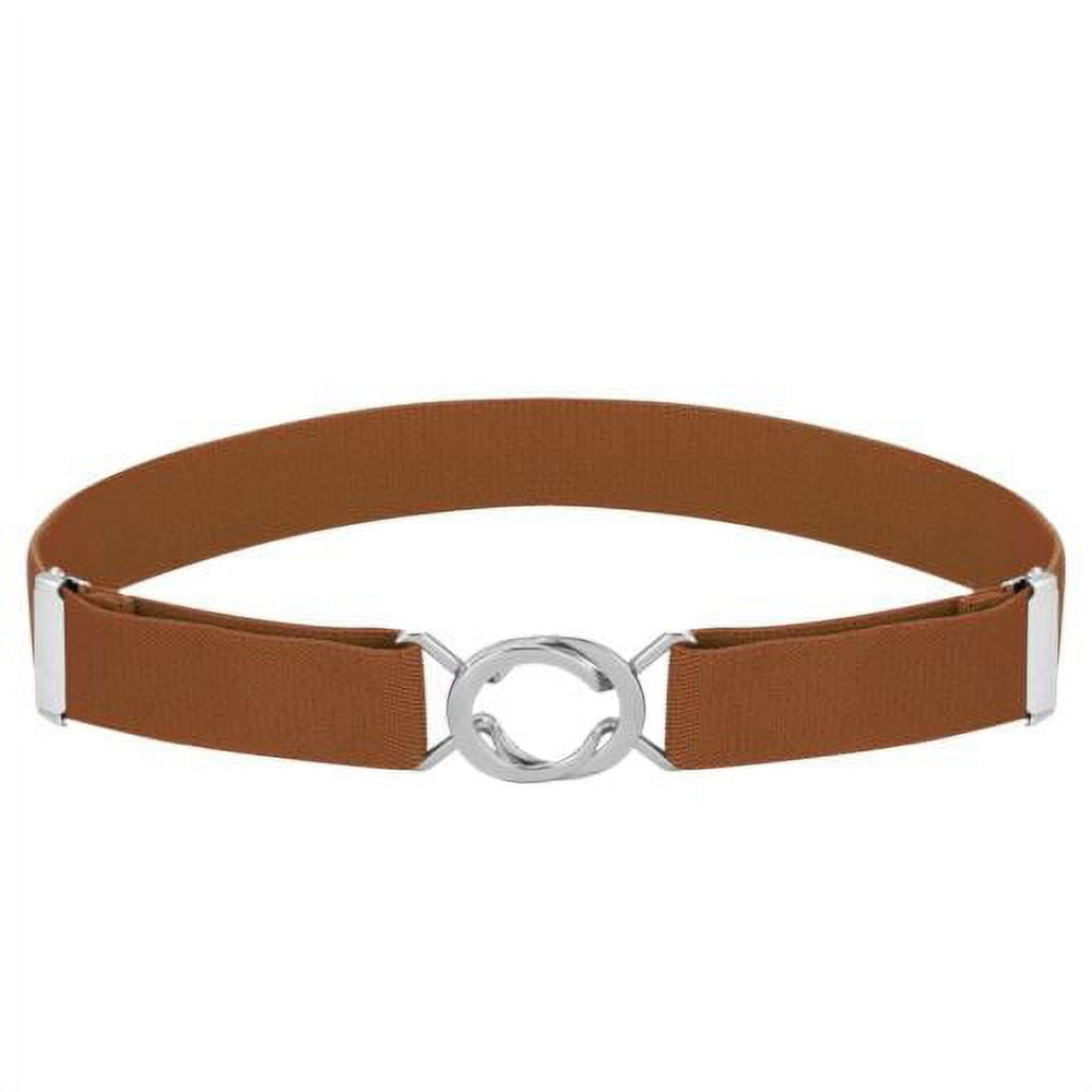 Kinder Stretchgürtel Verstellbar - Elastischer Gürtel Mit Silberschnalle