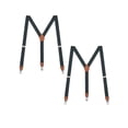 thumbnail image 1 of Buyless Fashion Leather End 2 Pack Suspenders for Men - 48" Elastic Adjustable Straps 1" - Y Shape - 5138-2-Gray, 1 of 7