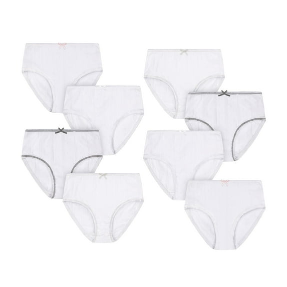Buyless Fashion Little Girl Toddler Panties Assorted Prints Soft Cotton Big Kids Briefs Underwear 8 Pack - BW21-8-GEL-6-7