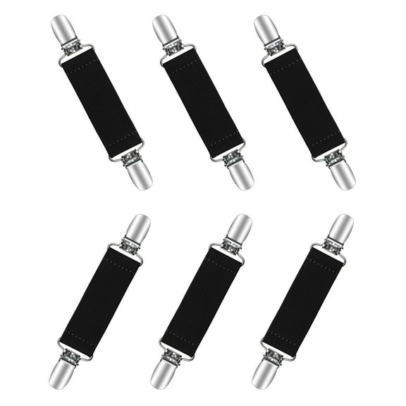 Buyless Fashion Mitten Clips Elastic Glove Clip Toddler Scarf Clip Heavy Duty Coat Clips for Kids And Adults - CLP-MT-6-Black