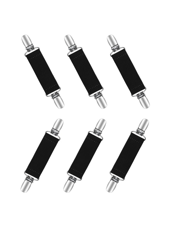 Mitten Clips Elastic Glove Clip Toddler Scarf Clip Heavy Duty Coat Clips for Kids And Adults - CLP-MT-6-Black