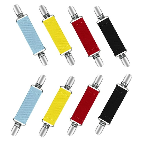 Buyless Fashion Mitten Clips Elastic Glove Clip Toddler Scarf Clip Heavy Duty Coat Clips for Kids And Adults - CLP-MT-8-BLK/LBL/RED/YLW