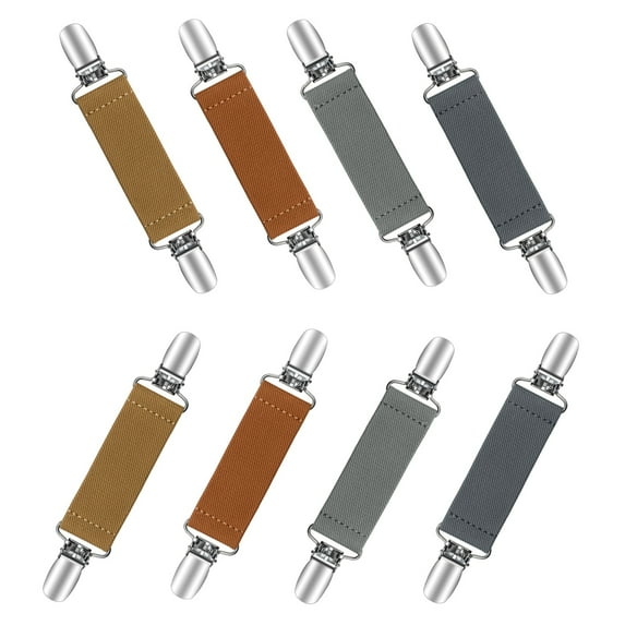 Buyless Fashion Mitten Clips Elastic Glove Clip Toddler Scarf Clip Heavy Duty Coat Clips for Kids And Adults - 8 Pack