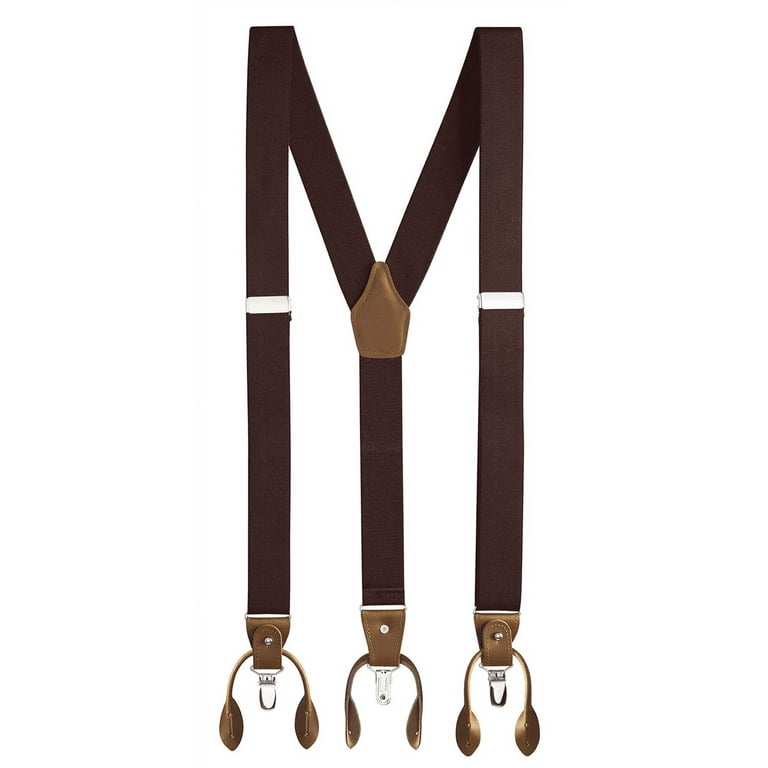 Buyless Fashion Suspenders For Men - 48 Adjustable Straps 1 1/4