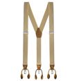 thumbnail image 1 of Buyless Fashion Suspenders For Men - 48" Adjustable Straps 1 1/4" - Y Back With Clips And Buttons - 5120-Tan, 1 of 7