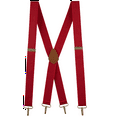 thumbnail image 1 of Buyless Fashion Suspenders for Men - 48" Adjustable Straps 1 1/4" - X Back with Metal Hooks - 5119-Red, 1 of 7