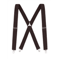 thumbnail image 1 of Buyless Fashion Suspenders for Men - 48" Elastic Adjustable Straps 1 1/4" - X Back - 5104-Brown, 1 of 7