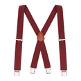 thumbnail image 1 of Buyless Fashion Suspenders for Men - 48" Elastic Adjustable Straps 1 1/4" - X Back - 5114-Burgundy, 1 of 6