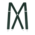 thumbnail image 1 of Buyless Fashion Suspenders for Men - 48" Elastic Adjustable Straps 1 1/4" - X Back - 5104-Hunter-Green, 1 of 6