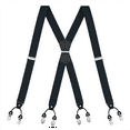 thumbnail image 1 of Buyless Fashion Suspenders for Men - 48" Elastic Adjustable Straps 1 1/4" - X Shape - 5133-Black, 1 of 6