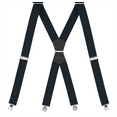 thumbnail image 1 of Buyless Fashion Suspenders for Men - 48" Elastic Adjustable Straps 1 1/4" - X Shape - 5134-Black, 1 of 6