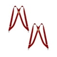 thumbnail image 1 of Buyless Fashion Trucker 2 Pack Suspenders for Men - 48" Elastic Adjustable Straps 1 1/4" - X Back - 5115-2-Red, 1 of 7