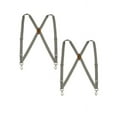 thumbnail image 1 of Buyless Fashion Trucker 2 Pack Suspenders for Men - 48" Elastic Adjustable Straps 1" - X Back Utility Braces - 5149-2-White, 1 of 7