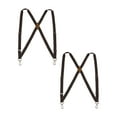 thumbnail image 1 of Buyless Fashion Trucker 2 Pack Suspenders for Men - 48" Elastic Adjustable Straps 1" - X Back Utility Braces - 5149-2-Brown, 1 of 7