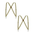 thumbnail image 1 of Buyless Fashion Trucker 2 Pack Suspenders for Men - 48" Elastic Adjustable Straps 1" - X Back Utility Braces - 5149-2-Tan, 1 of 7
