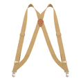 thumbnail image 1 of Buyless Fashion Trucker Suspenders for Men - 48" Elastic Adjustable Straps 1 1/4" - X Back - 5115-Tan, 1 of 4