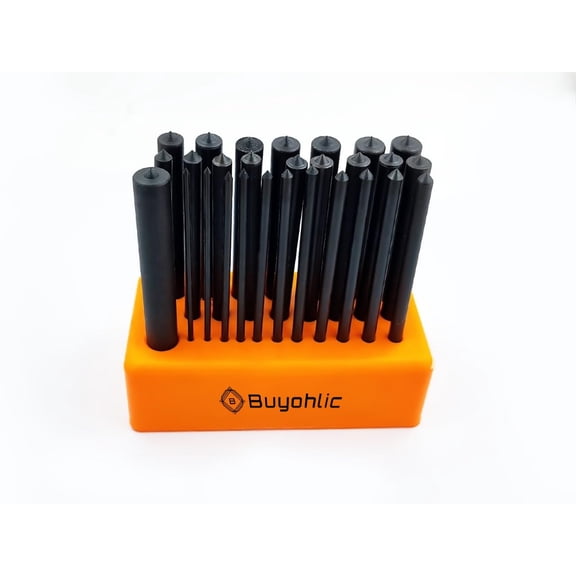 Buyohlic 28 Piece Transfer Punch Set, 3/32" - 1/2", Heat Treated Alloy Steel Forging