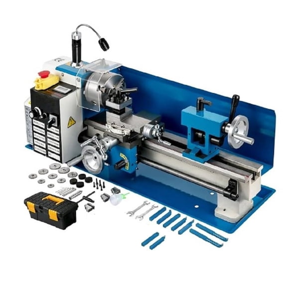 Buyohlic 7" X 14" Benchtop Lathe, 550W Variable Speed 50-2250RPM with with 3-jaw Chuck CNC Mini Lathe Machine Mini Lathe w/Tool Box Digital Display for Metal