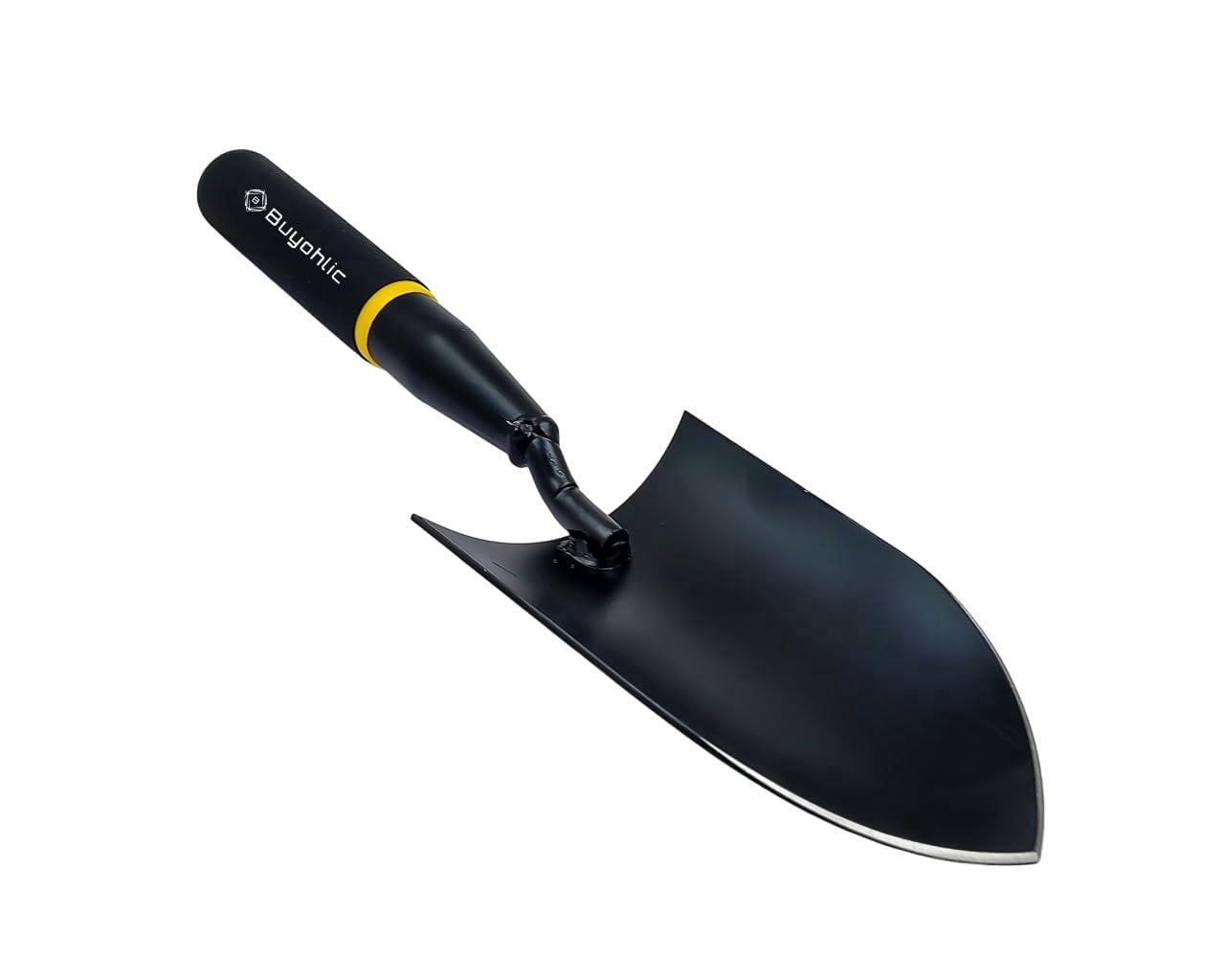 Buyohlic Gardening Hand Trowel – Heavy Duty Carbon Steel with Rubberized Grip, Ideal for Soil Digging, Planting & Transplanting