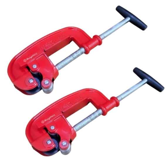 Buyohlic Heavy Duty 1-3" Pipe Cutter Tool Sharp Rigid Tubing Cutter Cuts Up to Galvanized Pipe, Copper, and Iron Pipe, Metal Tube Cutter Great for Plumbers or Metalworkers (Set of Both)