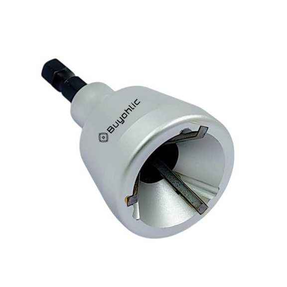 Buyohlic Heavy-Duty Deburring Chamfer Tool with Sharp Tungsten Carbide Blades Remove Burr Tools Quick Release Shank Fits for 1/8"-3/4"(3mm-19mm)