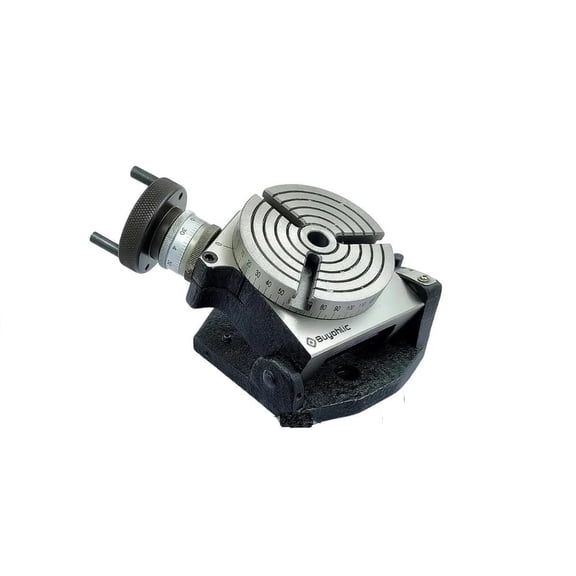 Buyohlic Horizontal Vertical 4" Inch II 100 mm Rotary Milling Tables (3 Slots- Tilting)