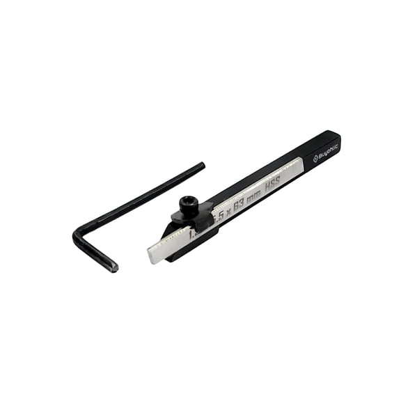 Buyohlic Mini Lathe Cut off Square Parting Tool + HSS Blade For Emco Unimat Lathes (6mm Parting Tool)