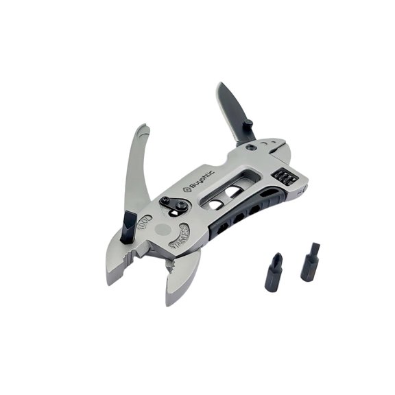 Buyohlic Multitool Wrench with 7 Tools/Pliers/Wire Cutter/Flat Screwdriver Adjustable Multi Purpose Stainless Steel Tool
