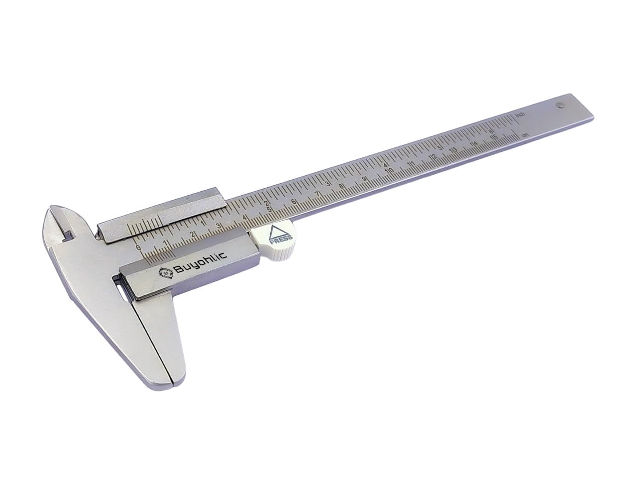 Buyohlic New Style Non Digital Vernier Caliper Metric -Imperial Measuring System Tools (Metallic, Non-Stainless Steel Body)