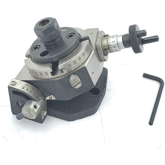 Buyohlic Rotary Table Milling Machine Tools (3"/80mm Tilting, ER 20 Collet M6 Clamp Kit)