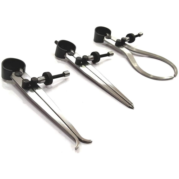 Buyohlic Spring Inside Outside Divider Caliper Set Inside, Outside & Divider 4" inch (100 mm) Measuring Tool