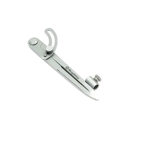 Buyohlic Wing Compass, Leather Working Wing Divider, Caliper & Scribe Tool, for Woodworking Drawing & Drafting (Metallic, (8'' Inch -200mm))