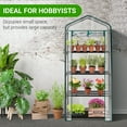 thumbnail image 1 of Buytoshop 4 Tier Mini Greenhouse with PVC Cover & Roll-Up Zipper Door, Portable Waterproof Greenhouse for Garden Backyard, 27" x 19" x 62", Transparent, 1 of 17
