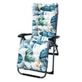 thumbnail image 1 of Buytoshop 67"x 22"&nbsp; Chaise Lounger Cushion, Recliner Rocking Chair Sofa Mat Deck Chair Cushion, White_BlueLeaf, 1 of 7