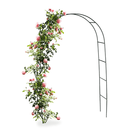 Buytoshop Garden Arch Arbors, Trellis for Climbing Plants Outdoor 6-8ft, Wedding Decoration Metal Arch,Green