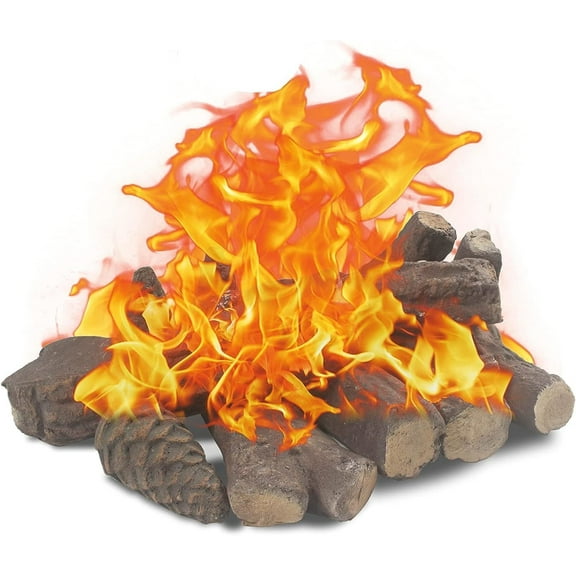 Buytoshop Gas Fireplace Logs,9pcs Small Artificial Fireplace Logs,8inch
